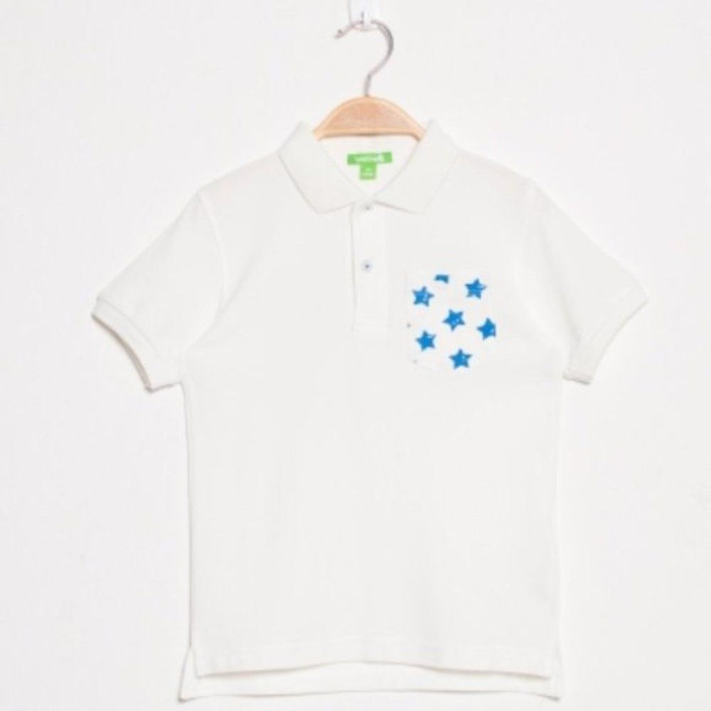 BOSSINI white short sleeve polo shirt